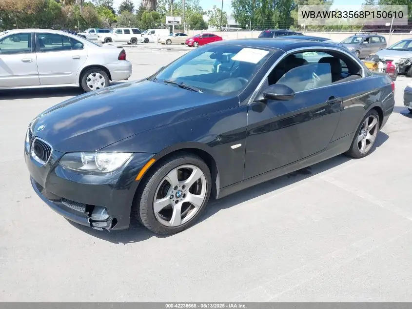 2008 BMW 328I VIN: WBAWR33568P150610 Lot: 42238668