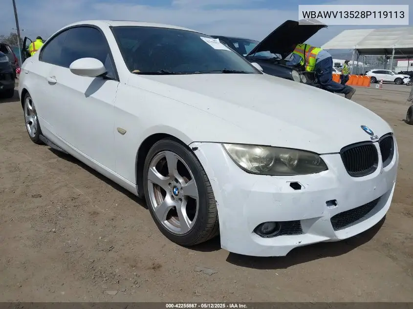 2008 BMW 328I VIN: WBAWV13528P119113 Lot: 42255867