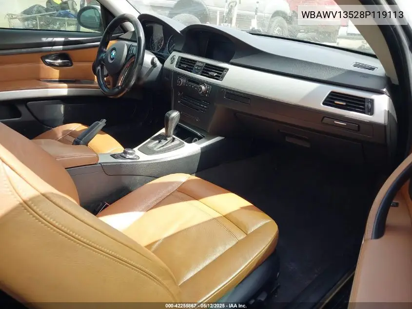 2008 BMW 328I VIN: WBAWV13528P119113 Lot: 42255867