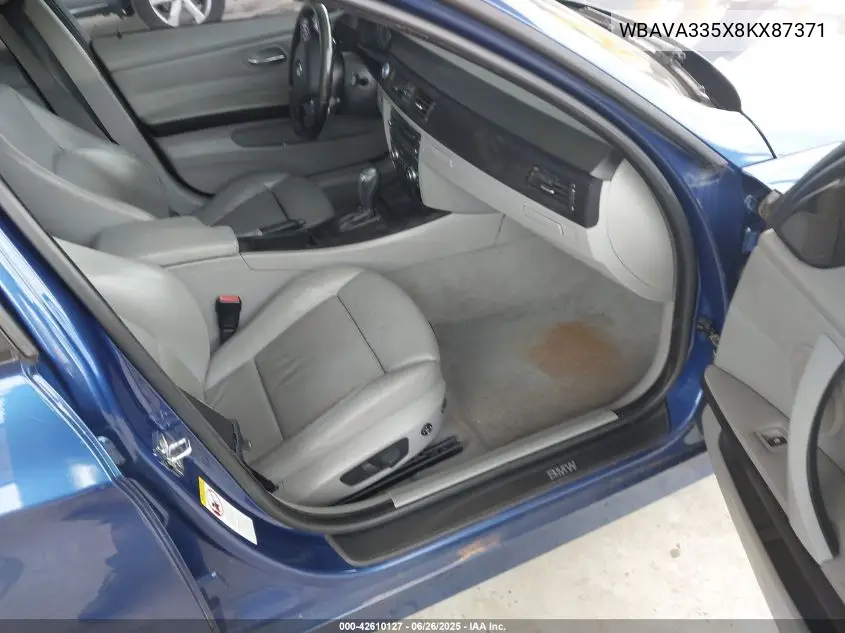2008 BMW 328I VIN: WBAVA335X8KX87371 Lot: 42610127