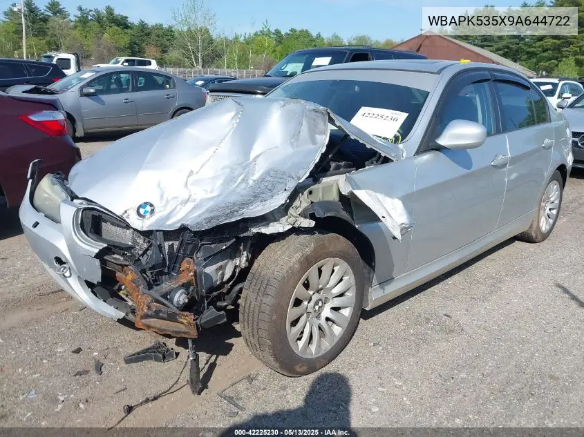 2009 BMW 328I xDrive VIN: WBAPK535X9A644722 Lot: 42225230