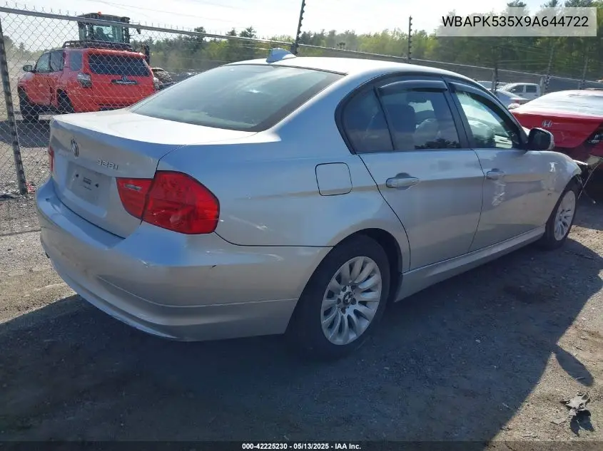 2009 BMW 328I xDrive VIN: WBAPK535X9A644722 Lot: 42225230