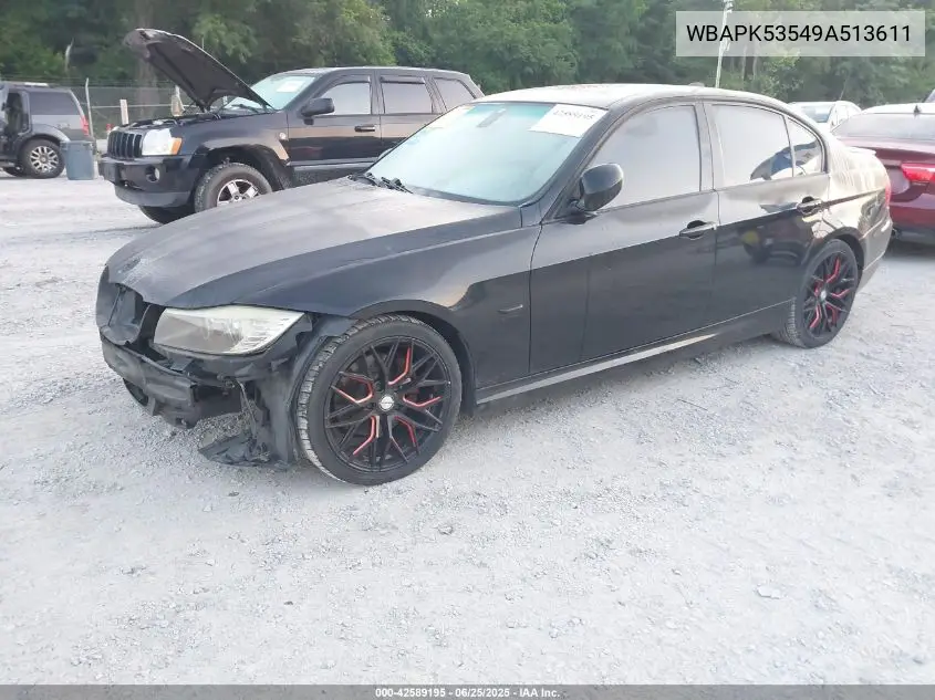 2009 BMW 328I xDrive VIN: WBAPK53549A513611 Lot: 42589195