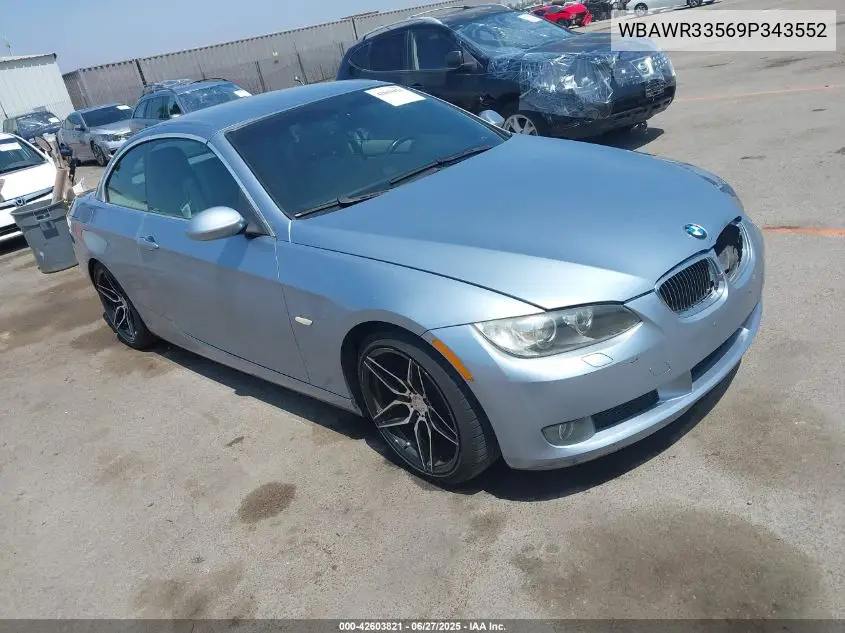 2009 BMW 328I VIN: WBAWR33569P343552 Lot: 42603821