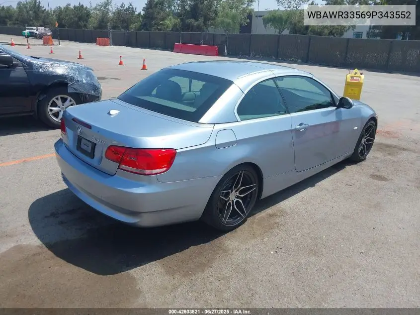 2009 BMW 328I VIN: WBAWR33569P343552 Lot: 42603821