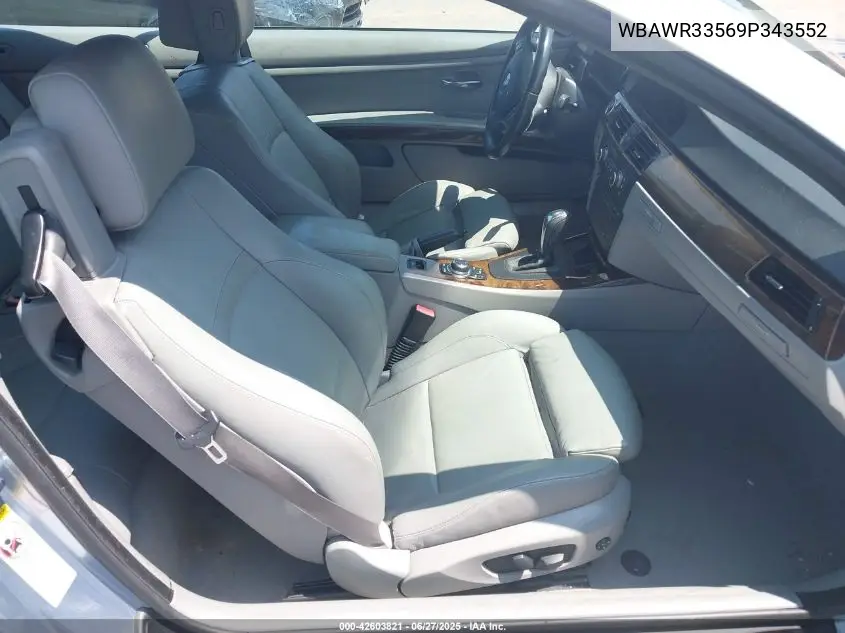 2009 BMW 328I VIN: WBAWR33569P343552 Lot: 42603821