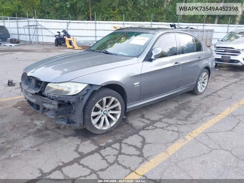 2009 BMW 328I xDrive VIN: WBAPK73549A452398 Lot: 42614986