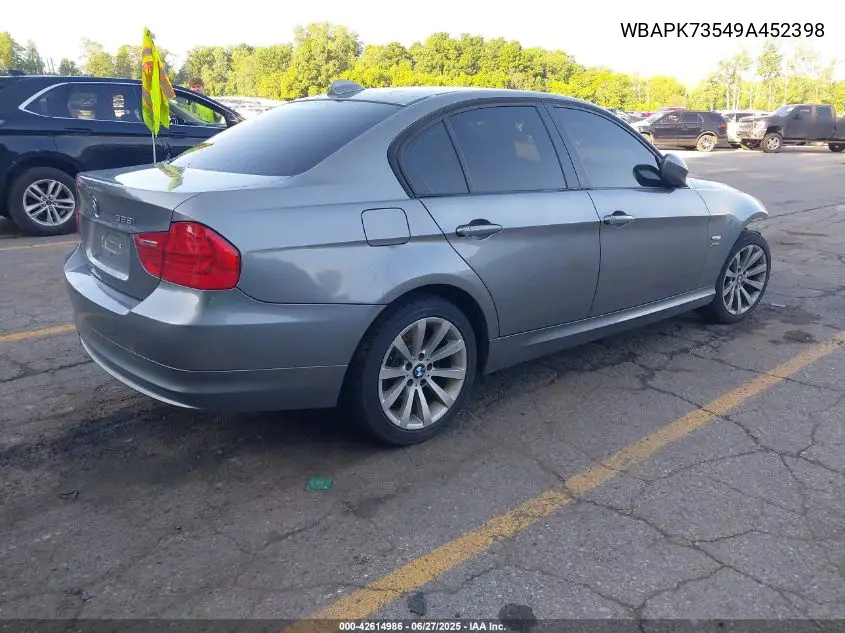 2009 BMW 328I xDrive VIN: WBAPK73549A452398 Lot: 42614986