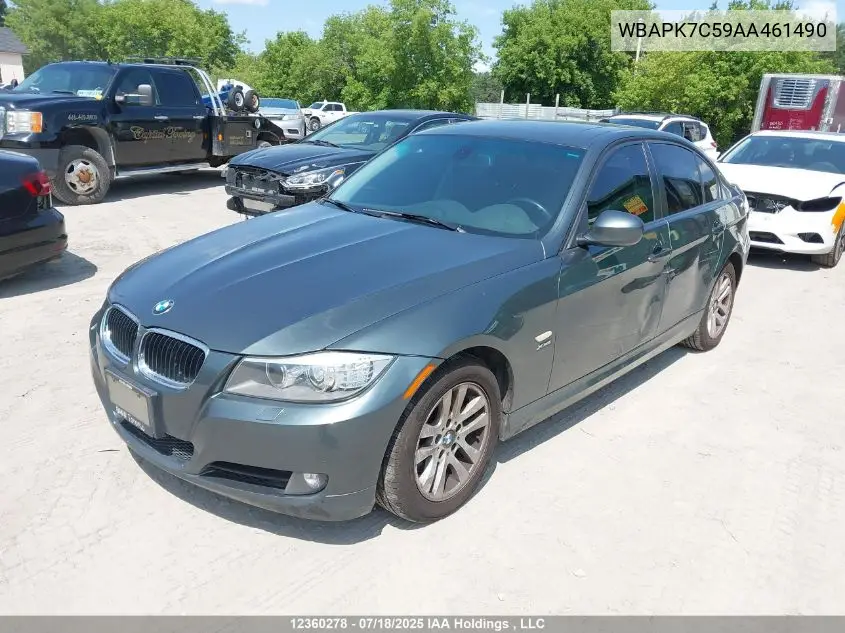 2010 BMW 328I xDrive VIN: WBAPK7C59AA461490 Lot: 12360278