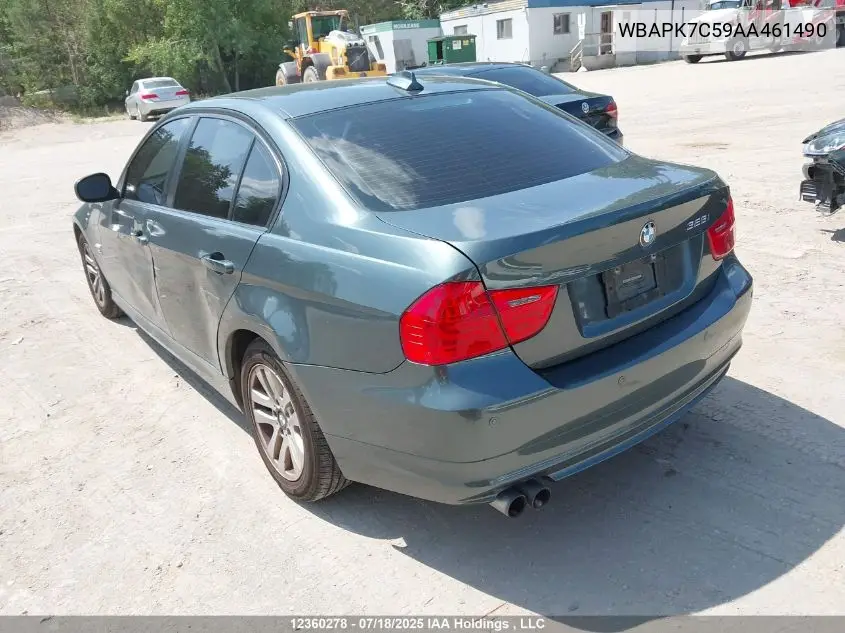 2010 BMW 328I xDrive VIN: WBAPK7C59AA461490 Lot: 12360278