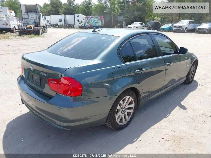 2010 BMW 328I xDrive VIN: WBAPK7C59AA461490 Lot: 12360278