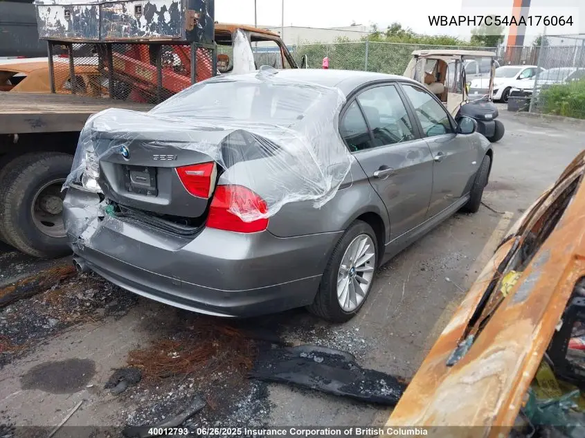 2010 BMW 328 I VIN: WBAPH7C54AA176064 Lot: 40012793