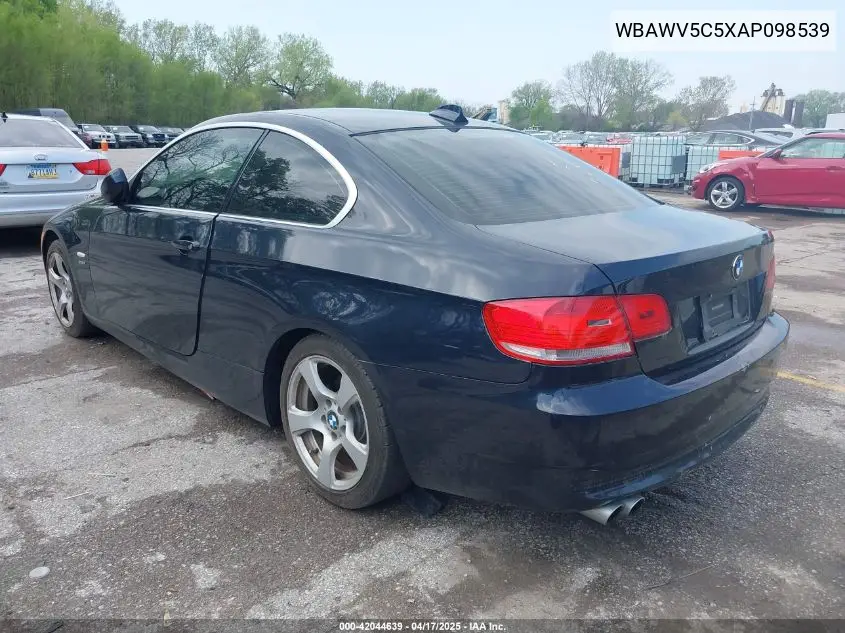 2010 BMW 328I xDrive VIN: WBAWV5C5XAP098539 Lot: 42044639