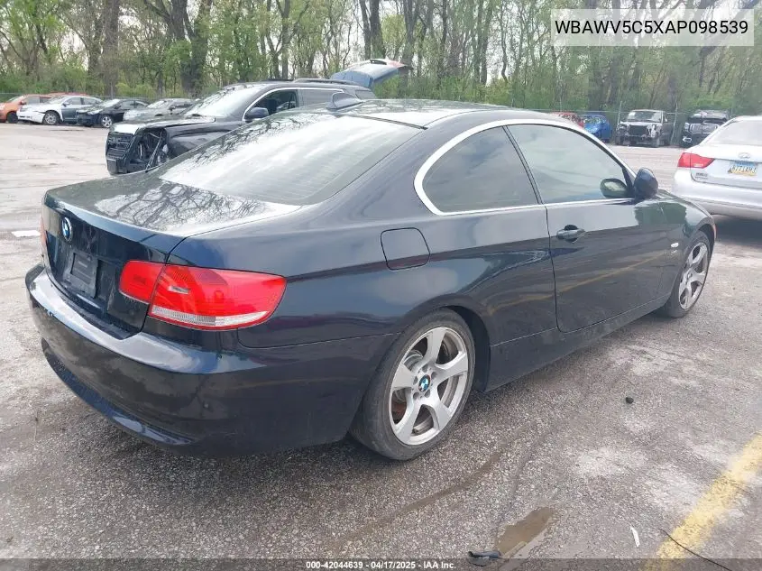 2010 BMW 328I xDrive VIN: WBAWV5C5XAP098539 Lot: 42044639