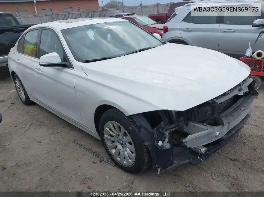 2014 BMW 320 I xDrive VIN: WBA3C3G59ENS69175 Lot: 12302325