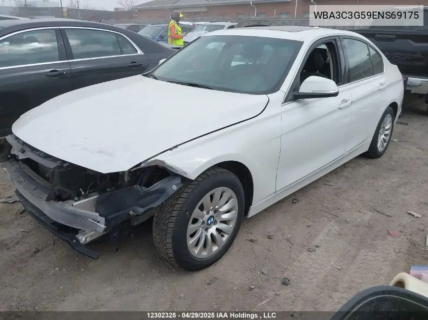 2014 BMW 320 I xDrive VIN: WBA3C3G59ENS69175 Lot: 12302325