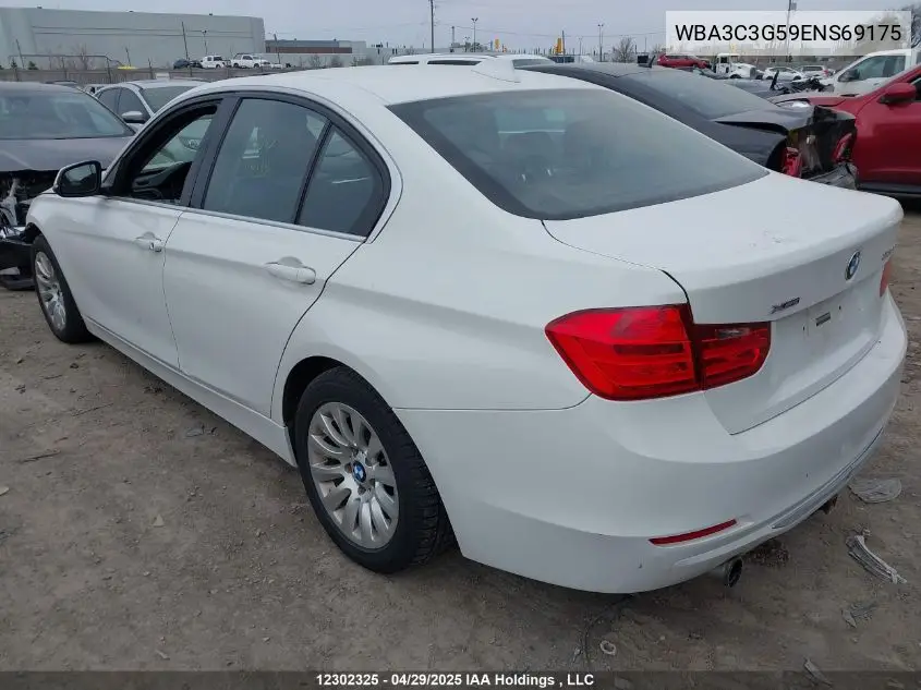 2014 BMW 320 I xDrive VIN: WBA3C3G59ENS69175 Lot: 12302325