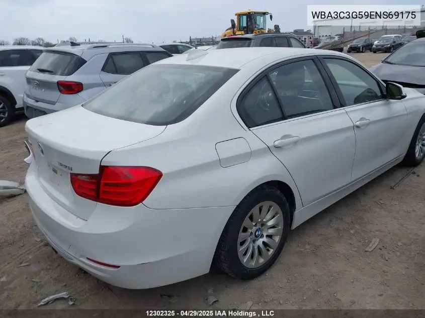 2014 BMW 320 I xDrive VIN: WBA3C3G59ENS69175 Lot: 12302325
