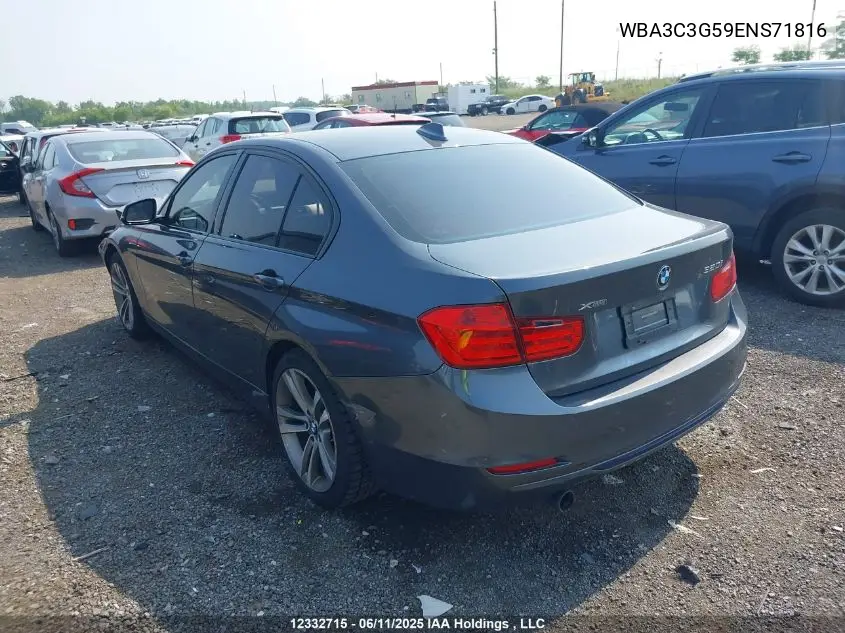 2014 BMW 320 I xDrive VIN: WBA3C3G59ENS71816 Lot: 12332715