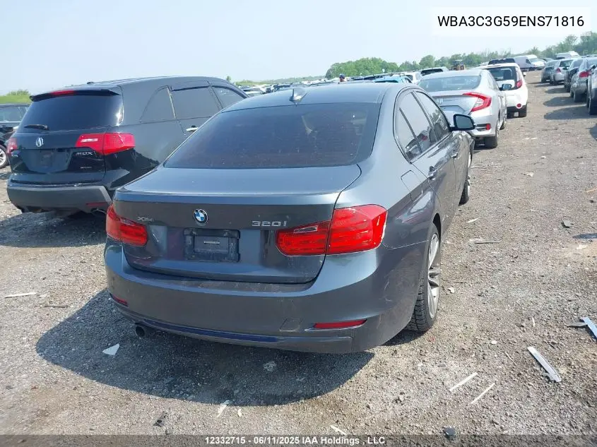2014 BMW 320 I xDrive VIN: WBA3C3G59ENS71816 Lot: 12332715