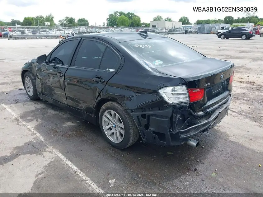 2014 BMW 320I VIN: WBA3B1G52ENS80039 Lot: 42253717