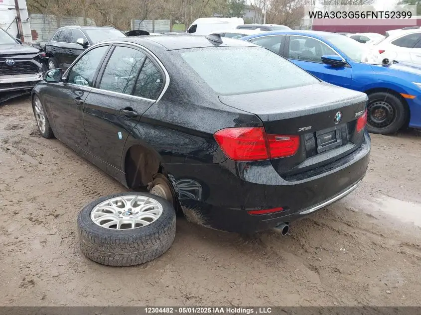 2015 BMW 320I xDrive VIN: WBA3C3G56FNT52399 Lot: 12304482