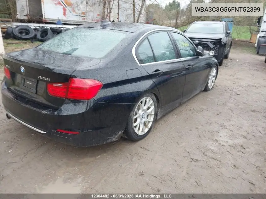 2015 BMW 320I xDrive VIN: WBA3C3G56FNT52399 Lot: 12304482