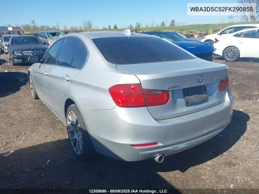 2015 BMW 328 D xDrive VIN: WBA3D5C52FK290855 Lot: 12305690