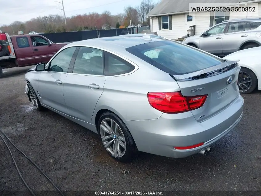 2016 BMW 328I Gran Turismo xDrive VIN: WBA8Z5C52GG500852 Lot: 41764251