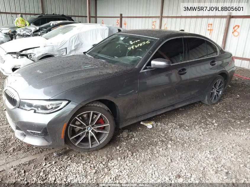 2020 BMW 330I xDrive VIN: 3MW5R7J09L8B05601 Lot: 41939056
