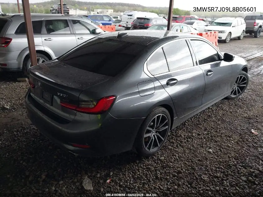 2020 BMW 330I xDrive VIN: 3MW5R7J09L8B05601 Lot: 41939056