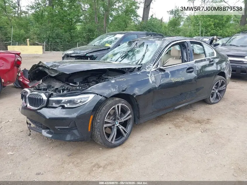 2021 BMW 330I xDrive VIN: 3MW5R7J00M8B79538 Lot: 42260070