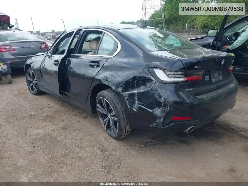2021 BMW 330I xDrive VIN: 3MW5R7J00M8B79538 Lot: 42260070