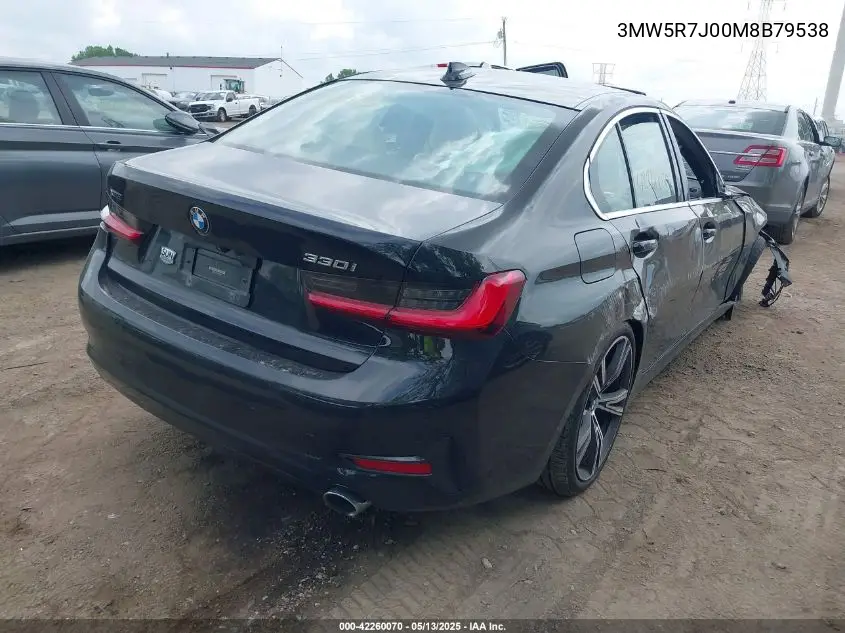 2021 BMW 330I xDrive VIN: 3MW5R7J00M8B79538 Lot: 42260070