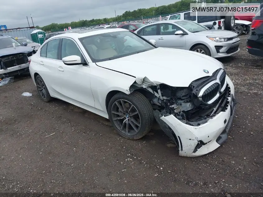 2021 BMW 330Xi VIN: 3MW5R7J07M8C15497 Lot: 42591036
