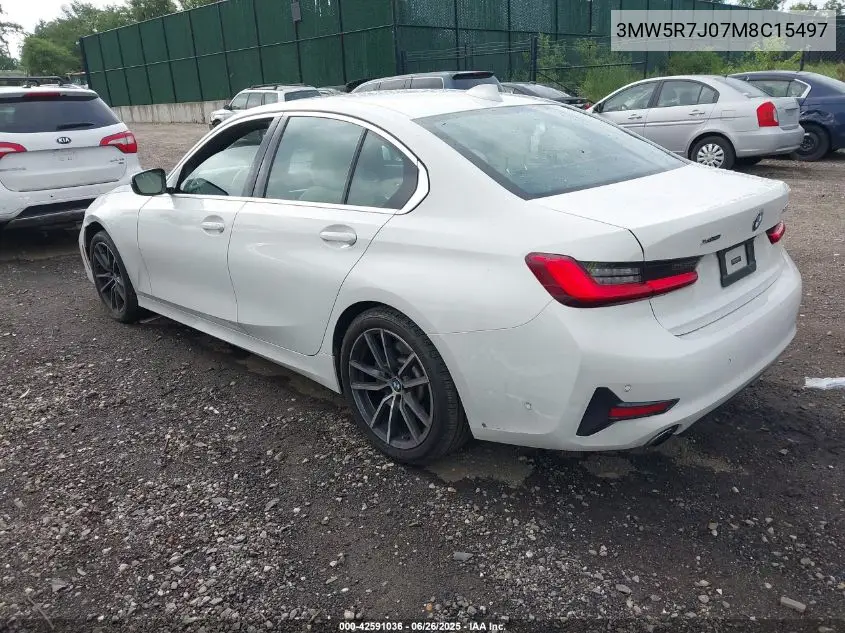 2021 BMW 330Xi VIN: 3MW5R7J07M8C15497 Lot: 42591036