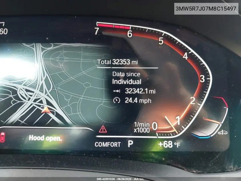 2021 BMW 330Xi VIN: 3MW5R7J07M8C15497 Lot: 42591036
