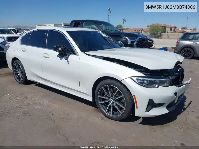 2021 BMW 330I VIN: 3MW5R1J02M8B74306 Lot: 42619942