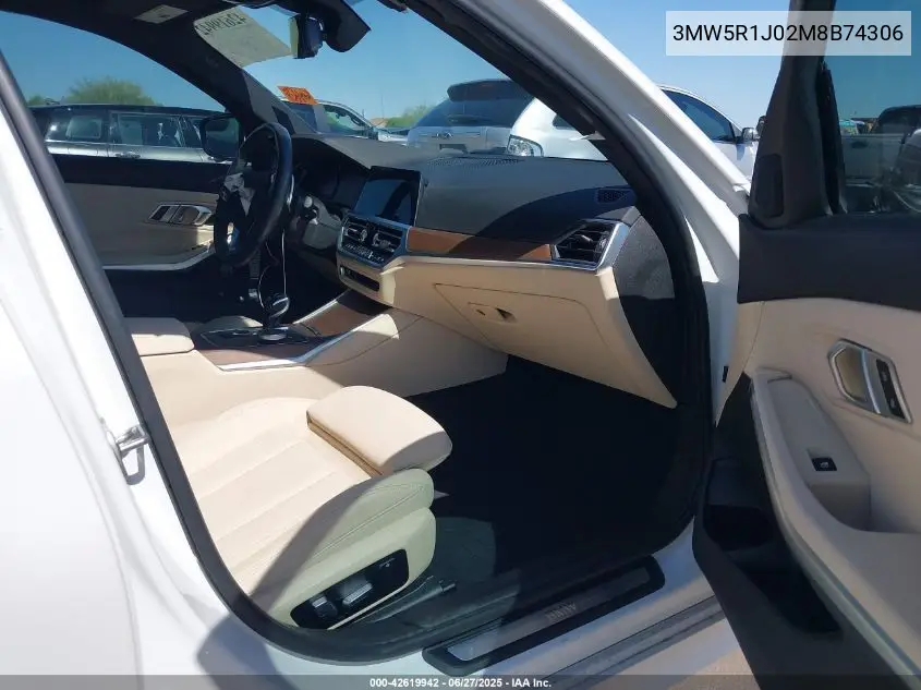 2021 BMW 330I VIN: 3MW5R1J02M8B74306 Lot: 42619942