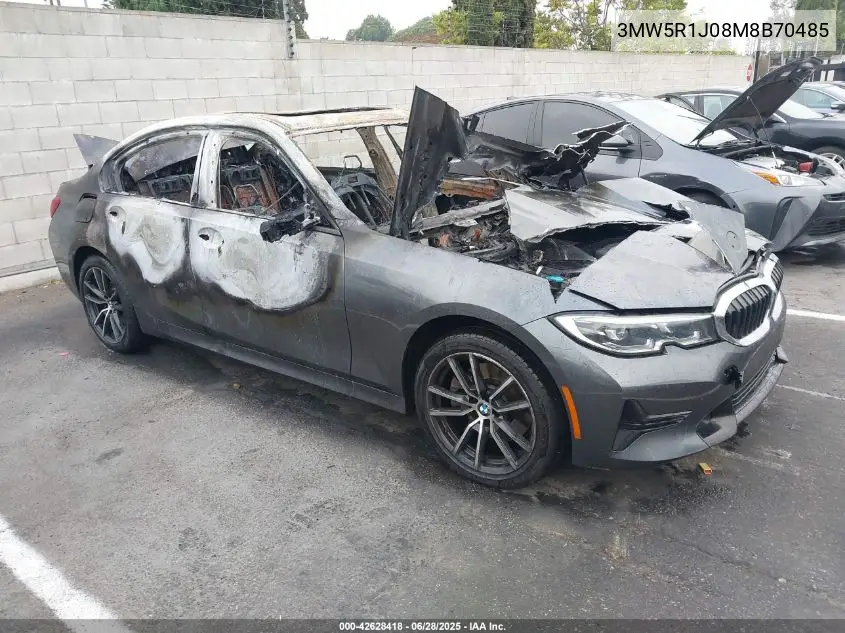 2021 BMW 330I VIN: 3MW5R1J08M8B70485 Lot: 42628418