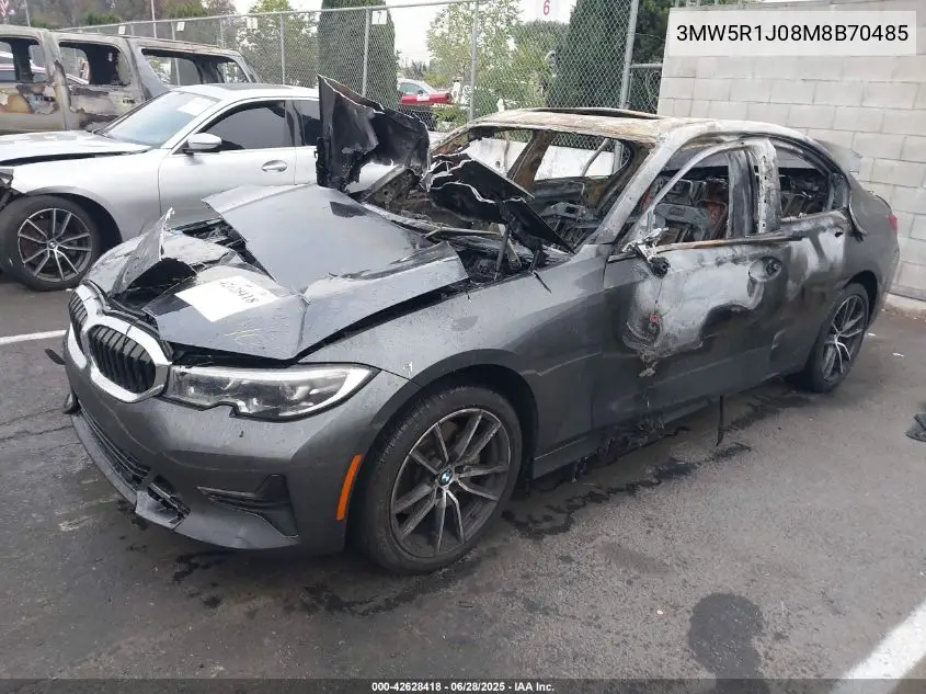 2021 BMW 330I VIN: 3MW5R1J08M8B70485 Lot: 42628418
