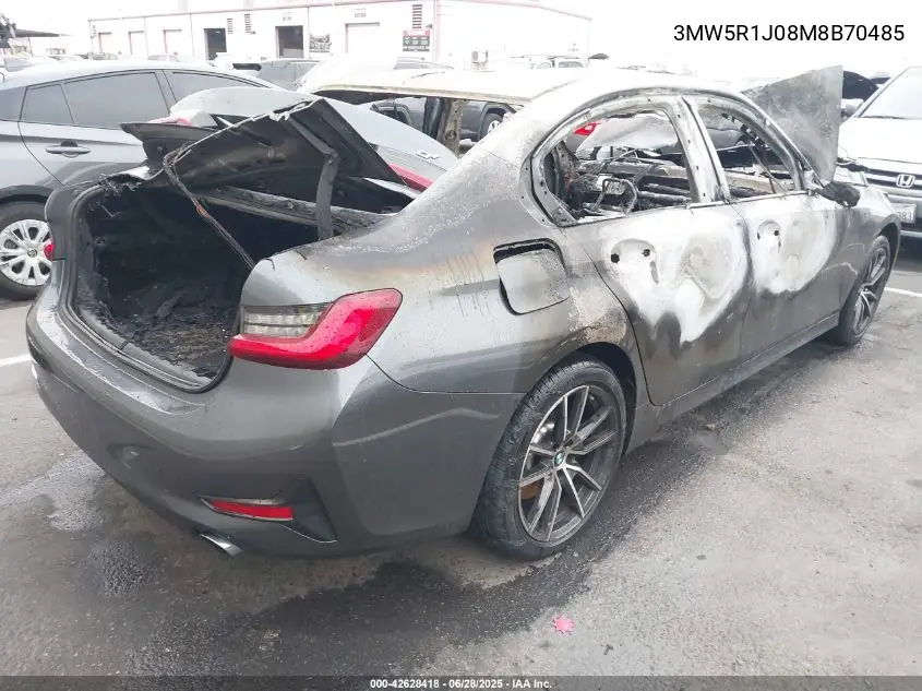 2021 BMW 330I VIN: 3MW5R1J08M8B70485 Lot: 42628418