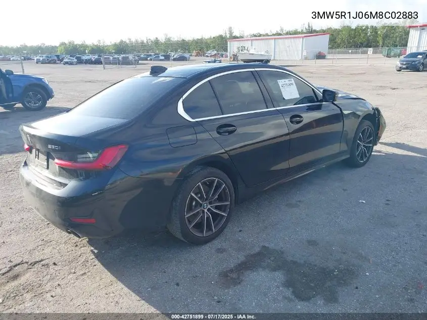 2021 BMW 330I VIN: 3MW5R1J06M8C02883 Lot: 42751899