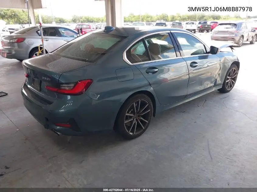 2021 BMW 330I VIN: 3MW5R1J06M8B87978 Lot: 42752044