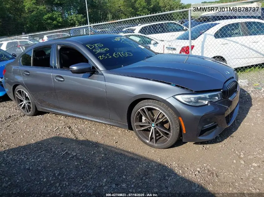 2021 BMW 330I xDrive VIN: 3MW5R7J01M8B78737 Lot: 42755623