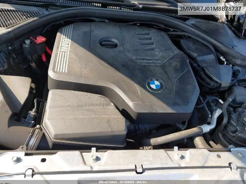 2021 BMW 330I xDrive VIN: 3MW5R7J01M8B78737 Lot: 42755623