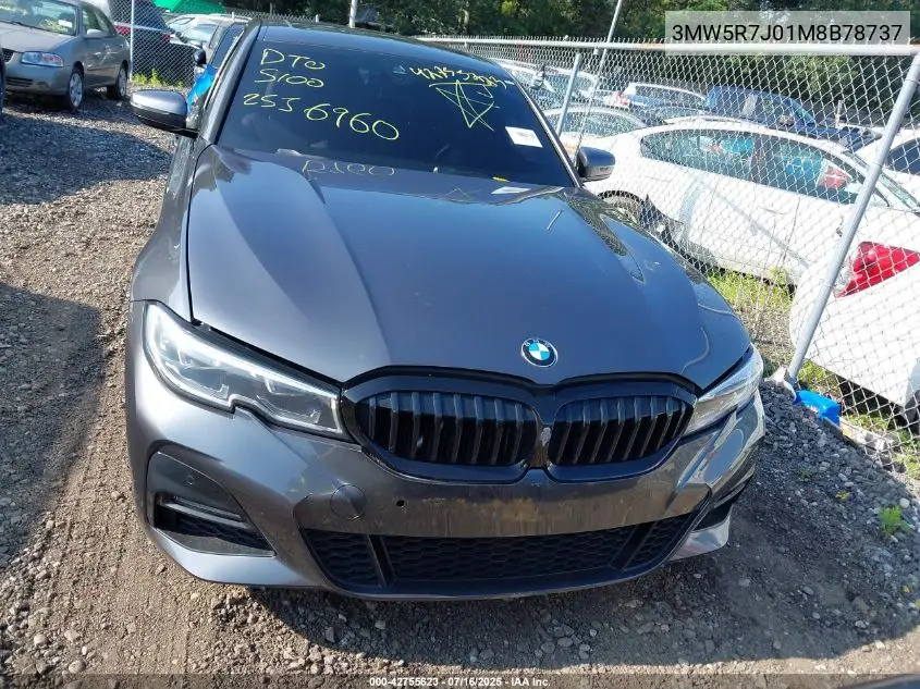 2021 BMW 330I xDrive VIN: 3MW5R7J01M8B78737 Lot: 42755623