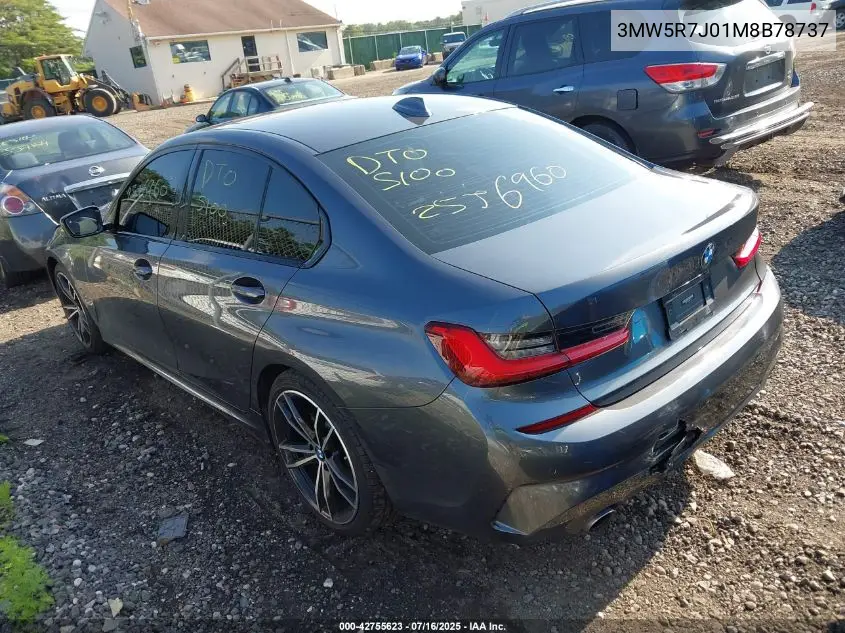 2021 BMW 330I xDrive VIN: 3MW5R7J01M8B78737 Lot: 42755623