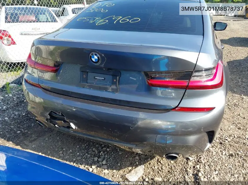 2021 BMW 330I xDrive VIN: 3MW5R7J01M8B78737 Lot: 42755623