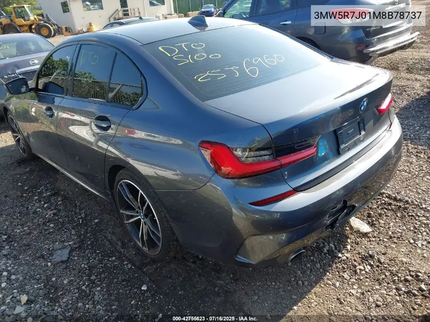 2021 BMW 330I xDrive VIN: 3MW5R7J01M8B78737 Lot: 42755623